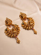 Antique gold jewellery earing front view