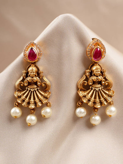 Lakshmi temple designed earring for women